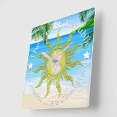Conch Republic We Seceded Quadratische Wanduhr (Winkel)