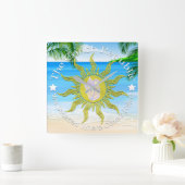 Conch Republic We Seceded Quadratische Wanduhr (Zuhause)