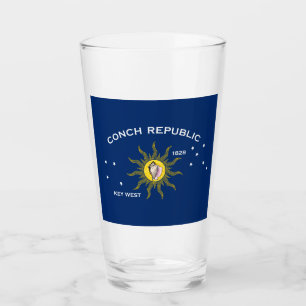 Conch-Republik-Flagge Key West Florida Glas