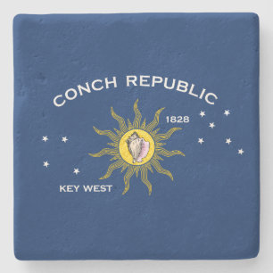 Conch-Republik-Flagge Key West Florida Steinuntersetzer