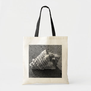 Conch Sea Muschel Black and White Beach Totbeutel Tragetasche