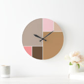 Conch Seashell Color Blocks Große Wanduhr (Zuhause)