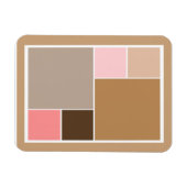 Conch Seashell Color Blocks Magnet (Horizontal)