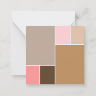 Conch Seashell Color Blocks Mitteilungskarte