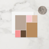 Conch Seashell Color Blocks Mitteilungskarte (Vorderseite/Rückseite Beispiel)