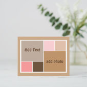 Conch Seashell Color Blocks Postkarte (Stehend Vorderseite)