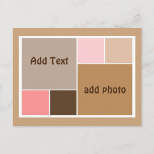 Conch Seashell Color Blocks Postkarte