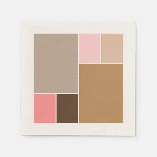 Conch Seashell Color Blocks Serviette (Vorderseite)