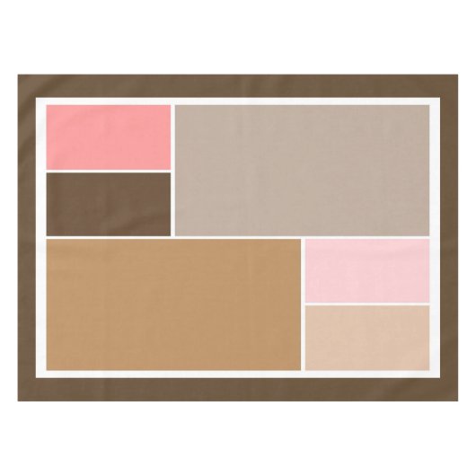 Conch Seashell Color Blocks Tischdecke (Vorderseite (Horizontal))