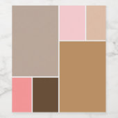Conch Seashell Color Blocks Weinetikett (Einzelnes Label)