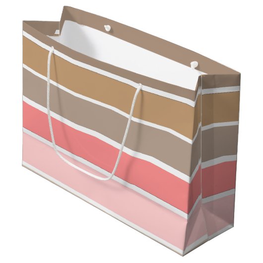 Conch Seashell Colors Große Geschenktüte (Vorderseite Schrägansicht)