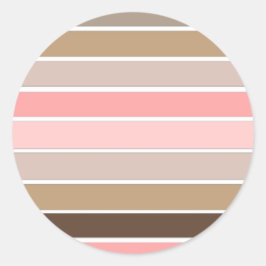 Conch Seashell Colors Runder Aufkleber (Vorderseite)