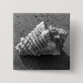 Conch Seashell Sand Beach Button Button (Vorderseite)