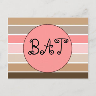 Conch Seashell Stripes Postkarte