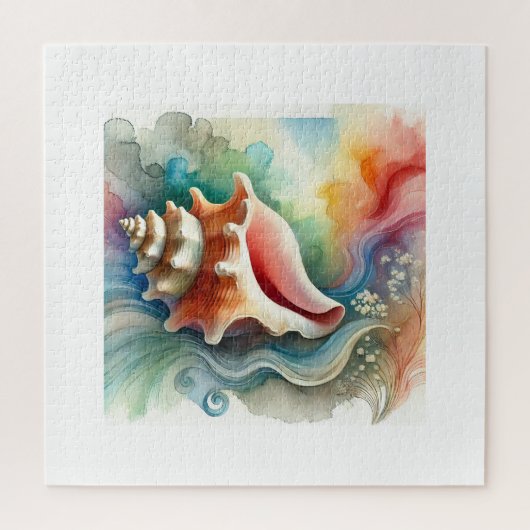 Conch Shell 160724AREF203 - Watercolor Puzzle (Vertikal)
