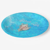 Conch Shell "Beach Life"  Pappteller (Schrägansicht)