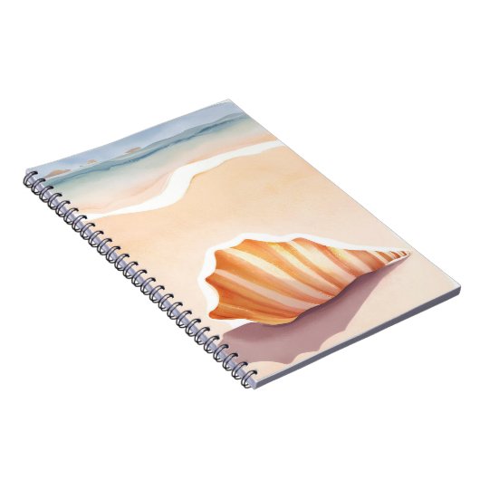 Conch Shell | Ocean Seashell Coastal Beach Notizblock (Rechte Seite)