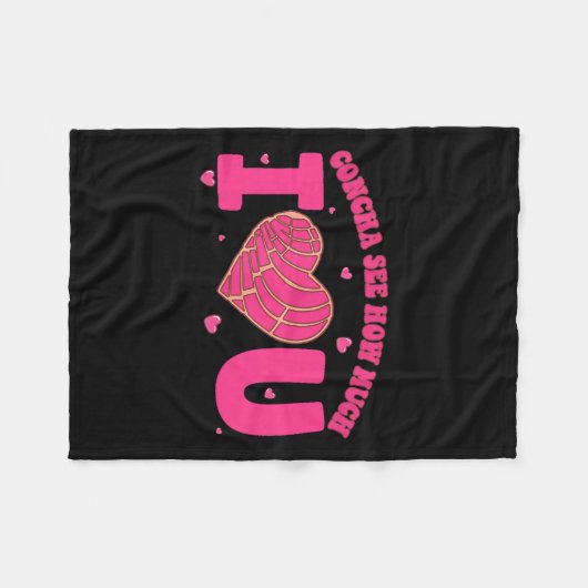 Concha sehen, wie viel ich Liebe Sie Concha Valent Fleecedecke (Vorderseite (Horizontal))