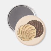 Conchas Mexican Pan Dulce Sweet Bread Panadería Magnet (Vorderseite/Rückseite)