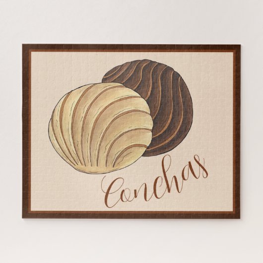 Conchas Mexican Pan Dulce Sweet Bread Panadería Puzzle (Horizontal)