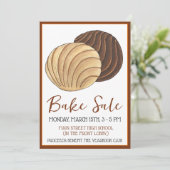 Conchas mexikanische Konditorei Bake Sale Einladung (Stehend Vorderseite)