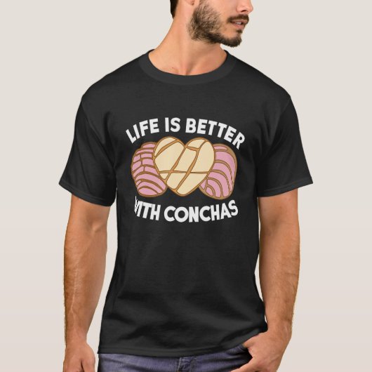 Conchas Pan Dulce Latina Mexican Mujer Concha Past T-Shirt (Vorderseite)