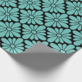 Concho Blume Pattern Aqua Geschenkpapier (Ecke)