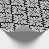 Concho Blume Pattern Grau Geschenkpapier (Ecke)