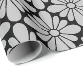 Concho Blume Pattern Grau Geschenkpapier (Rolleneckpunkt)