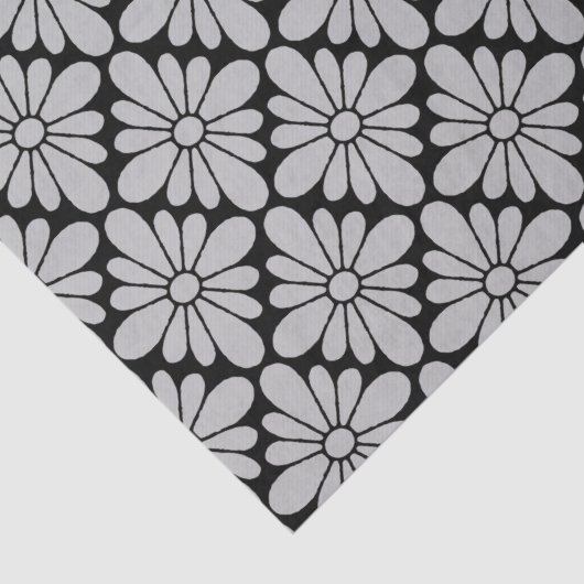 Concho Blume Pattern Grau Seidenpapier (Detail)