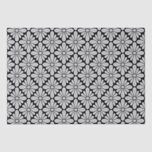 Concho Blume Pattern Grau Seidenpapier