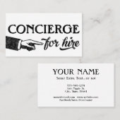 Concierge Business Cards Visitenkarte (Vorne/Hinten)