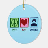 Concierge Peace Liebe Keramik Ornament (Links)