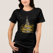 Concise Christmas Caption & Translation Tri-Blend Shirt (Vorderseite)