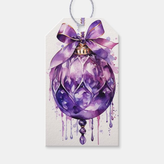 Concord Beauty: Lila schimmern Geschenkanhänger (Vorderseite)