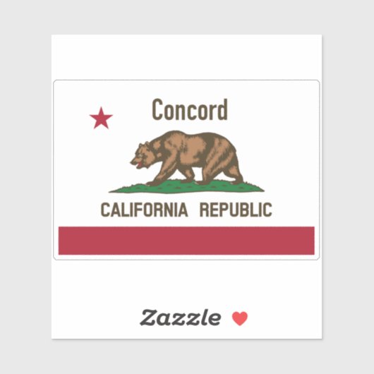 Concord California Aufkleber (Blatt)