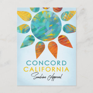 Concord California Sunshine Travel Postkarte