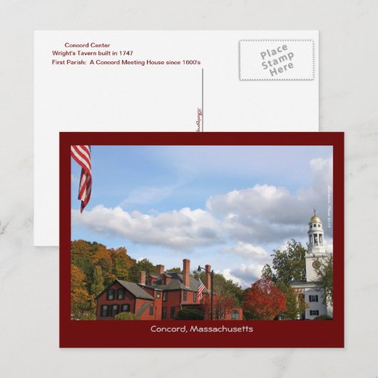 Concord Center Postkarte (Vorne/Hinten)