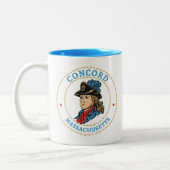 Concord Massachusetts Colonial Zweifarbige Tasse (Links)