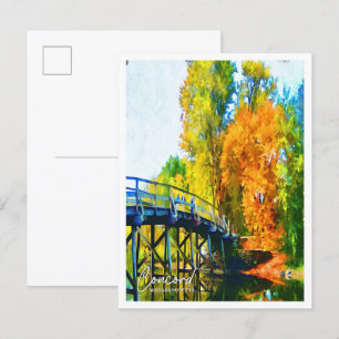 Concord Massachusetts USA Oil Paint City Landscape Postkarte