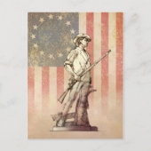 Concord Minuteman Postkarte (Vorderseite)