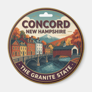 Concord New Hampshire Hauptstadt Reise Erinnerung Magnet