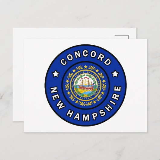 Concord New Hampshire Postkarte (Vorne/Hinten)