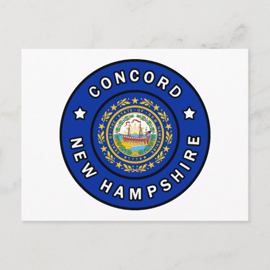 Concord New Hampshire Postkarte (Vorderseite)
