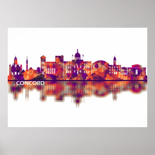 Concord New Hampshire Skyline Poster (Vorne)