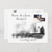 Concord Point Lighthouse Havre de Grace, Maryland Postkarte (Vorne/Hinten)