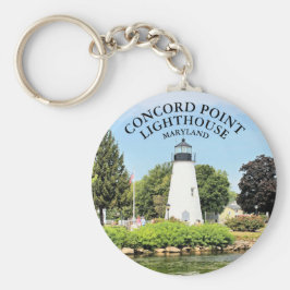 Concord Point Lighthouse, Maryland Button Schlüsse Schlüsselanhänger