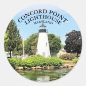 Concord Point Lighthouse, Maryland Round Stickers (Vorderseite)