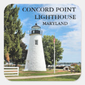 Concord Point Lighthouse, Maryland Square Stickers (Vorderseite)