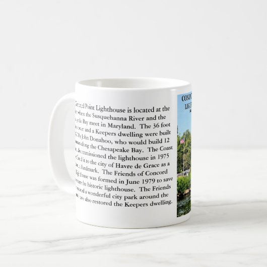 Concord Point Lighthouse, Maryland Tasse (Vorderseite Links)